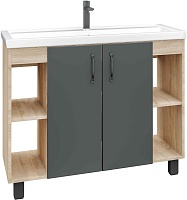 Grossman Тумба под раковину Флай 100 дуб сонома/серая